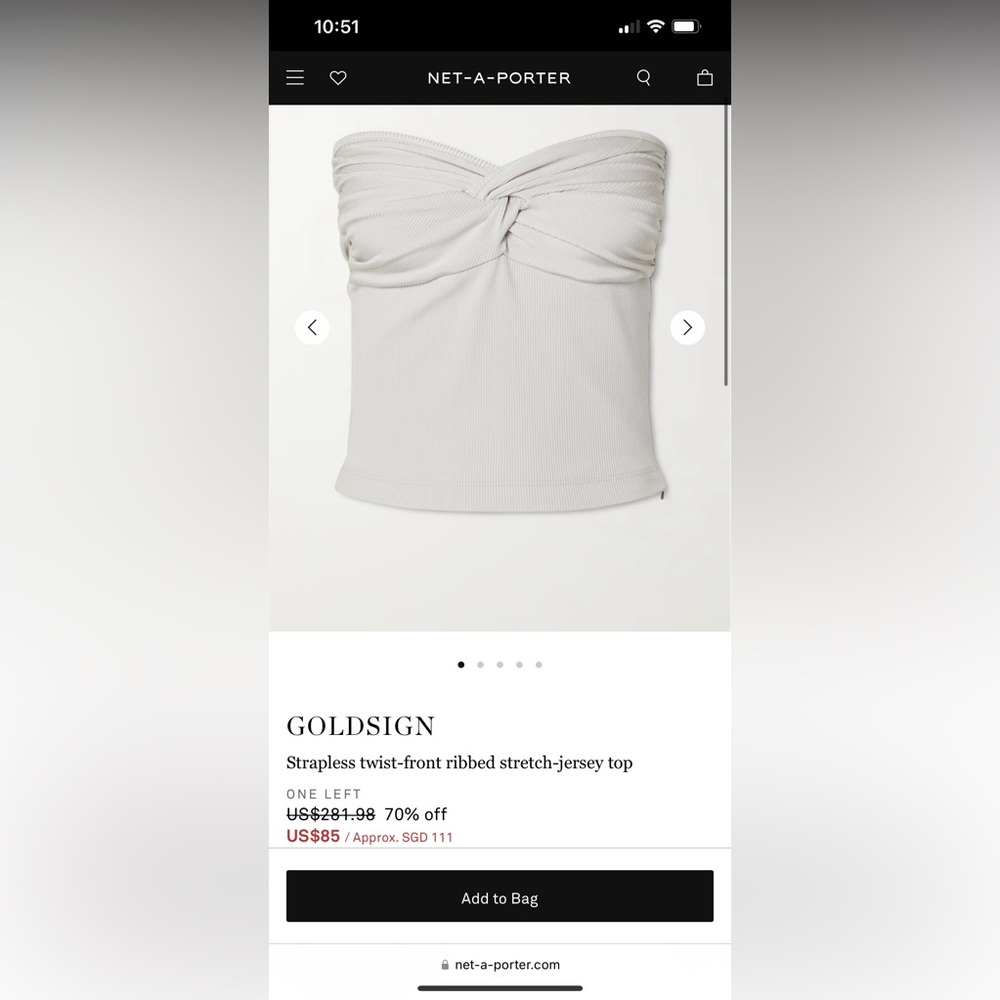 Goldsign Twist Tube Top
